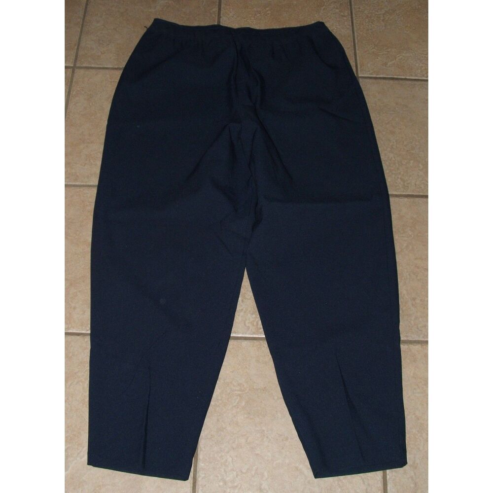 Vintage Blue Plus Sz 20 Casual or Dress Elastic Waist Pull On Pants BEND OVER